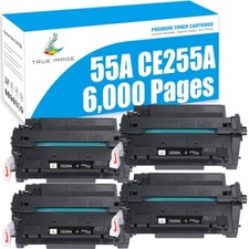 4PK CE255A 55A Toner Cartridge for HP LaserJet P3015 M521DN P3011 P3015DN P3015X picture