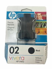 *NEW* HP Vivera 02 Sealed Black Ink Cartridge - Hewlitt Packard - Exp 2008  picture