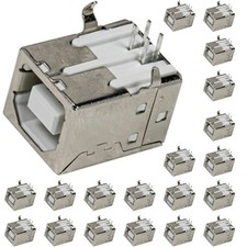 jujinglobal 20pcs USB Type-B Type B B Female Connector White (20pcs), picture