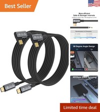 USB C Right Angle Cable - 2-Pack 6.6FT, 240W Fast Charging & 8K Video picture