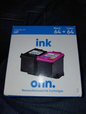onn. Ink Cartridges Black 64 + Color 64 Opened Box Sealed Package Exp 1-20024 picture