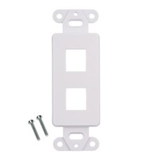 2-Port Wall Plate Snap-In Keystone Jack Insert for RCA F-TYPE RJ45 HDMI Bulk LOT picture