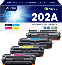 202A Toner Cartridges 4 Pack Replacement for HP 202A CF500A CF501A CF502A CF5... picture