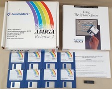 Amiga OS v2.04 BOX Manual Install Disks Kickstart ROM Commodore Amiga 500 2000 picture