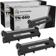 LD Comp Brother TN660 2pk HY Black L2520 L2540 L2300D L2320D L2700 L2720 picture