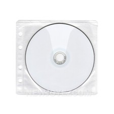 100 CD DVD Double Sided Wallet Refill Plastic Sleeve Insert, 200 Discs Capacity picture