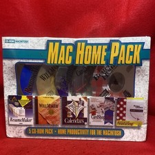 Vintage 1995 Mac Home Pack 5 CD Rom Set Resume Will Maker Calendars Card Shop  picture