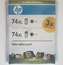 Twin Pack HP Officejet 74XL High Capacity BLACK Ink Cartridges GENUINE Exp 6/10 picture