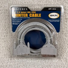 Interex EPP-103/6 6ft IEEE-1284 Parallel Printer Cable DB25 to Centronics 36 M picture
