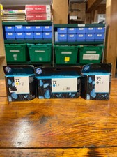 HP 72 Ink Cartridges Gray Cyan & Yellow Original C9400A C9401A C9371A Exp. 2012 picture