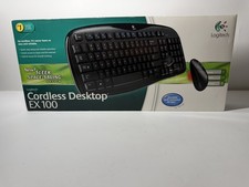 Logitech Cordless Desktop EX100 Wireless Keyboard & Mouse New Open Box picture