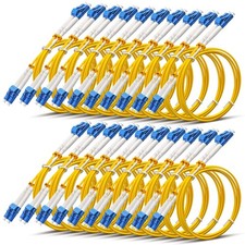 20 PCS LC Fiber Patch Cable 3.28 Ft OS2 Single Mode Optic Duplex 10GB LSZH SMF picture