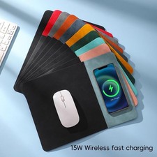 Multifunctional 15W wireless charging mouse pad office-size desk pad picture