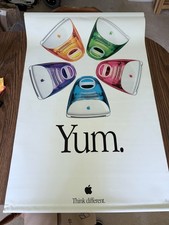 Apple iMac Yum 26 x 38 Vinyl Think Different 2 Sided Banner RARE Vintage Mac picture