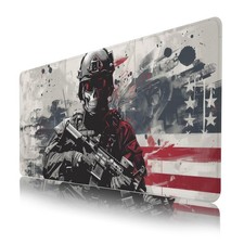 Gun Mouse Pad,Military Skull XXL Gaming Mouse Pads,American Flag Mousepad,Camo picture
