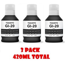 3 Pack Compatible GI-20 GI20 Black Ink 140ml (420ml total) for G5020 G6020 G7020 picture