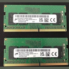 Micron 16GB Kit 2x8GB DDR4 3200 SODIMM Laptop RAM PC4 3200AA 1Rx16 MTA4ATF1G64HZ picture