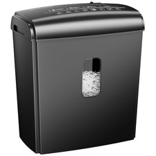Paper Shredder 8 Sheet Micro Cut 4 Gallon Bin Home Office Locksworth P-4 picture