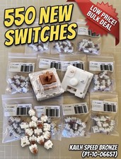 550x Kailh Speed Bronze Mechanical Keyboard Switches 55 Bags 10-Ct Bulk Lot New  picture