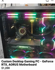 Custom/Whitebox Desktop Gaming PC Tower NVIDIA GeForce RTX Dedicated GPU RGB picture