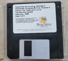 Vintage Floppy Diskette - Peachtree Accounting 5 & Complete Plus 6 picture