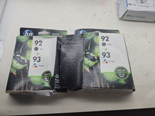 Set Of 2 HP 92 Black/ 93 Tri-color Ink Cartridges Combo Pack New 1/14/12 (108) picture