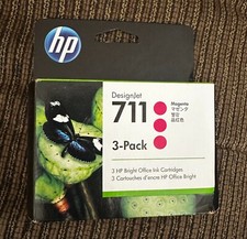 HP CZ135A Magenta Ink 3 Pack Genuine New Factory Sealed Exp 09/2021 picture