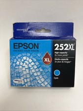 Epson 252XL High Capacity Hi-Yield Cyan Ink Cartridge  Genuine OEM NEW Exp 4/25 picture