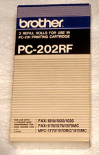 Genuine Brother PC202RF / PC-202RF 2-Pack Thermal Transfer Refill Rolls picture