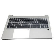 New Silver 15.6in Palmrest For HP ProBook 650 655 G8 Keyboard Backlit M49545-001 picture