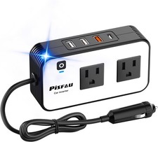 PiSFAU 200W Car Power Inverter 12V to 110V USB C Charger picture