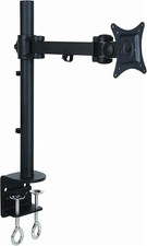 Single Pole Arm Monitor Mount Stand Desk Clamp (Double-Joint) LCD351-1  BLACK picture