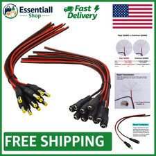 Heavy-Duty 10 Count 18AWG Male-Female DC Power Pigtail for Reliable Connections picture
