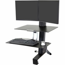 Ergotron WorkFit-S, Dual Workstation with Worksurface (black) picture