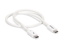 StarTech.com USB-C 40Gbps Thunderbolt 3 Cable 1.5ft/50cm TBLT34MM50CW - White picture