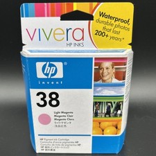 HP 38 Vivera Light Cyan C9406A Pigment Ink Cartridge New Sealed picture