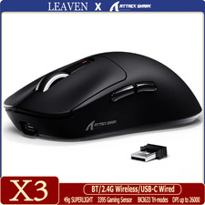 ATTACK SHARK X3 Wireless Gaming Mouse,PAW3395 Superlight,26000DPI,Tri-modes,200H picture