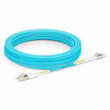 10x pack 10m LC/UPC to LC/UPC Fiber Optic OM4 MultiMode Duplex 50/125 Lot Patch picture