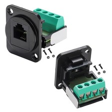 2PCS RJ11 6P4C Panel Mount Connector Solderless picture