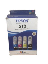 Epson 512 EcoTank Ink Bottles Full Set 5-Pack Black Cyan Magenta Yellow Sealed picture