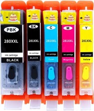 280XL 281XL RefillableInk Cartridges for TS702 TS702a for PIXMA TR8620 TR8620... picture
