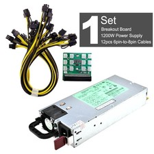 DPS-1200FB A 1200W PSU Power Supply Kit for PC Mining Breakout Board 12pcs 6pin- picture