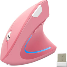 Ergonomic Wireless Vertical Mouse Ergo Optical 2.4G Cordless Mouse Portable Trav picture