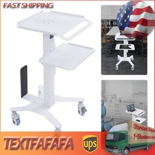 Mobile Computer Cart Medical Rolling PC Stand Desk Workstation Wheel Adjustable picture