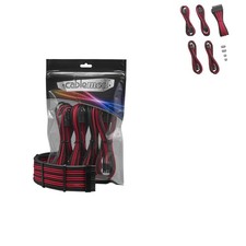 CableMod 8+8 Series Pro ModFlex Sleeved Cable Extension Kit (black + Red) picture