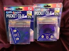 Lot of 2 Memorex Cool Colors Pocket CD-R 5 Pack 210 MB 24 Minute 24x Multi Speed picture