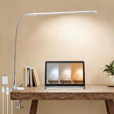 Space Aluminum LED Desk Lamp with Clamp, Clip on Light for Reading Study Desk picture