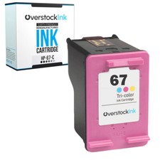 67 Color Ink Cartridge fits HP ENVY 6034e, 6050e, 6052, 6052e, 6055, 6055e, 6058 picture
