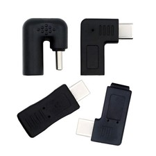 CY 4pcs/lot Mini & Micro USB to USB-C USB2.0 Power Data Adapter Opposite Angled picture