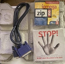 Iomega Parallel Cable 25 Pin DB25 M to F ZIP Drive Disk & Original Instructions picture